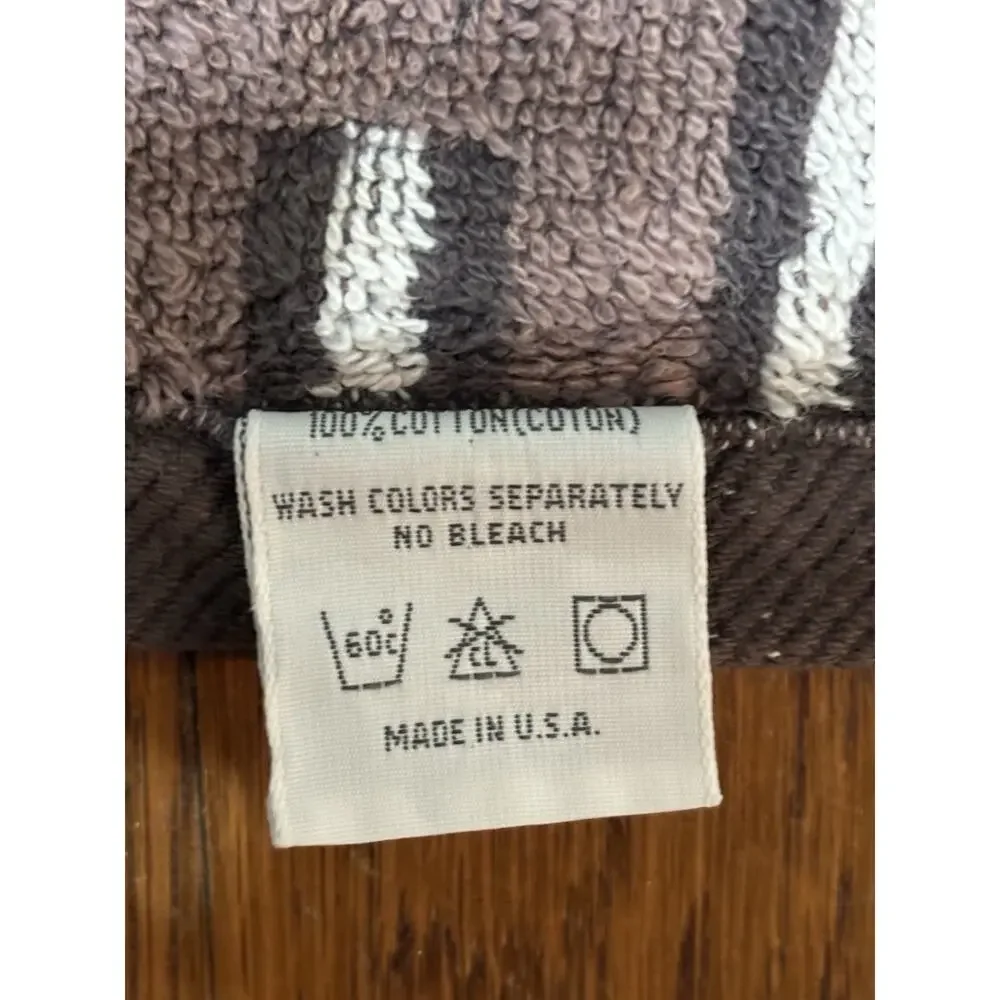 Vintage Cannon Sterling Choice Bath Towel Geometric Mid Modern Made In USA